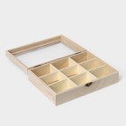 Ящик для хранения чайных пакетиков Доляна «Ахмадабад», 9 ячеек, 24×17.3×6.5 см - Фото 5