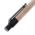 Ручка под логотип Calligrata, шариковая, автоматическая, синий стержень, узел 0.7 мм, корпус картонный крафт с чёрным - Фото 3