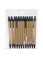 Ручка под логотип Calligrata, шариковая, автоматическая, синий стержень, узел 0.7 мм, корпус картонный крафт с чёрным - Фото 4