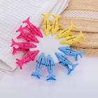 Прищепки бельевые «Дельфины», 12 шт, 5 см, пластик - Фото 1