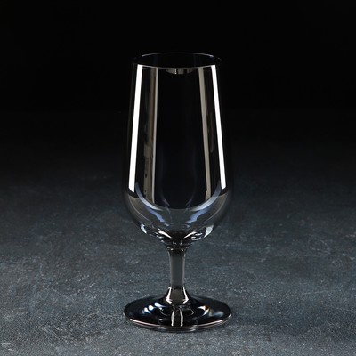 Бокал «Бонитас», 400 мл, с гальваническим покрытием, стекло, серый