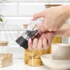 Мельница для специй Доляна «Рэйн», 12×5 см, керамический механизм, прозрачная - Фото 2