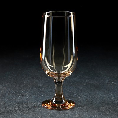 Бокал стеклянный «Бонитас», 400 мл, с гальваническим покрытием, цвет янтарный