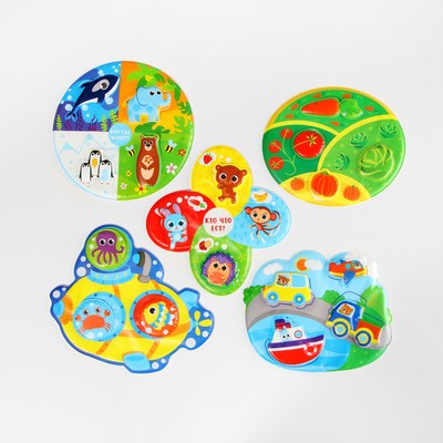 Игрушка развивающая для ванны «Соответствие», основа, 4 стикера, МИКС, Крошка Я