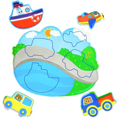 Игрушка развивающая для ванны «Соответствие», основа, 4 стикера, МИКС, Крошка Я