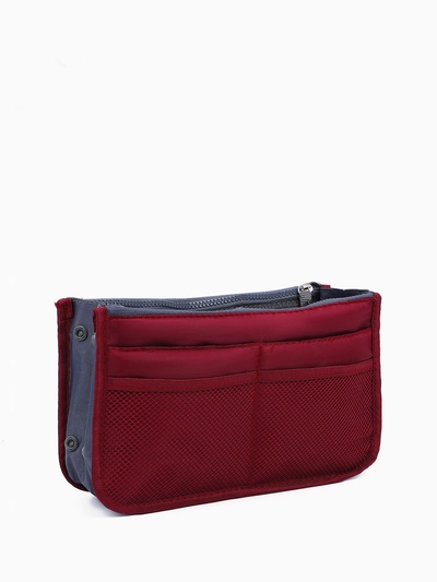 Косметичка-органайзер на молниях, цвет бордовый