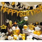 Шар фольгированный 16" «Happy Birthday», заглавные буквы, цвет золотой - Фото 3