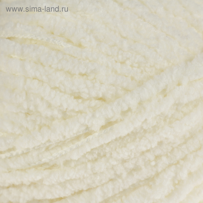 Плюшевая пряжа для вязания спицами, крючком ALIZE, Softy Plus, 100% микрополиэстер, 120 м/100 г, (62 св. молочный) - Фото 1