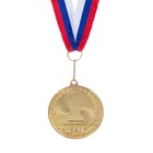Медаль призовая 187 диам 4 см. 1 место. Цвет зол. С лентой - Фото 2