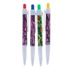 Ручка шариковая, автоматическая, 1.0 мм, корпус с белым держателем, стержень синий, «Милитари», МИКС - Фото 1