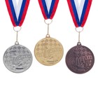 Медаль тематическая «Шахматы», серебро, d=4 см - фото 3964481