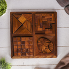Набор головоломок дерево 25х25х1,7 см - Фото 3