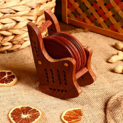 Подставки под горячее «Кресло», 6 шт., 6.5×8×13 см, дерево