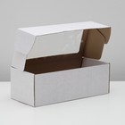 Коробка самосборная, с окном, белая, 16 х 35 х 12 см - Фото 2