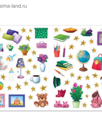 Книги с наклейкам «Наряди куколку. Для малышей», набор 4 шт. по 12 стр.