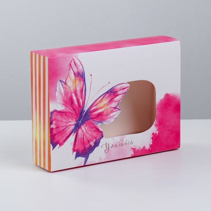 Коробка для сладостей «Улыбайся», 20 × 15 × 5 см
