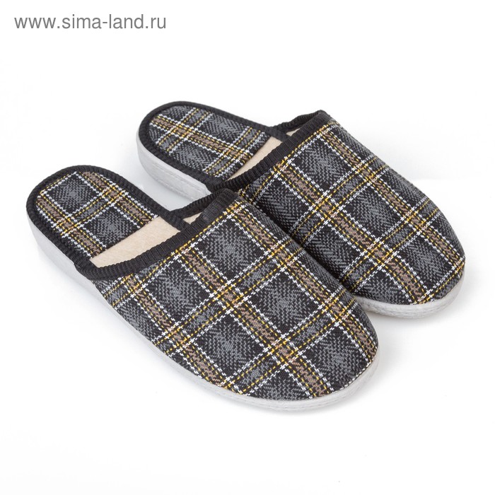 Тапочки детские домашние BRiS, размер 36, цвет серый, коричневый - Фото 1