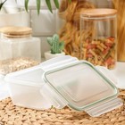 Контейнер пищевой с герметичной крышкой, 1 л, прозрачный, крышка МИКС - Фото 3