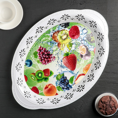 Поднос пластиковый «Вензель», 47×33×4 см, цвет МИКС