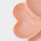 Менажница 4 секции «Сердце», 22.5×3 см, розовая/бежевая - Фото 4