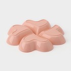 Менажница 4 секции «Сердце», 22.5×3 см, розовая/бежевая - Фото 6