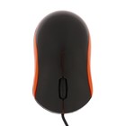 Мышь LuazON MB-1.0, проводная, оптическая, 1200 dpi, 1 м, USB, чёрная с оранжевыми вставками - Фото 3