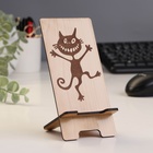 Подставка под телефон «Котик с улыбкой», 7×8×15 см - фото 8780298