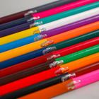 Карандаши двухсторонние, 24 цвета, заточенные, трехгранные, картонная упаковка, европодвес, Смешарики - фото 34936816