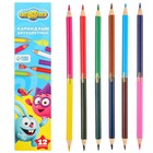Цветные карандаши, 12 цветов, двусторонние, Смешарики - Фото 8