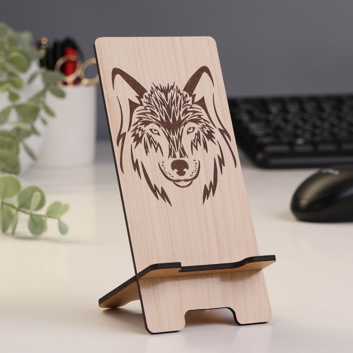Подставка под телефон «Волк», 7×8×15 см - Фото 1