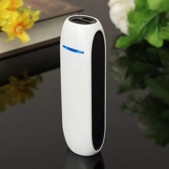 Внешний аккумулятор Luazon PB-07, 2200 мАч, USB, 1 А, провод в комплекте, бело-чёрный - Фото 1