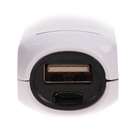 Внешний аккумулятор Luazon PB-07, 2200 мАч, USB, 1 А, провод в комплекте, бело-чёрный - Фото 3