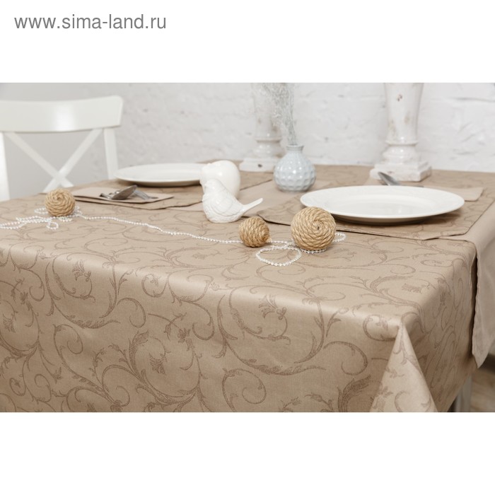 Скатерть квадратная Curls, размер 145 × 145 см - Фото 1