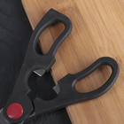 Ножницы кухонные Доляна «Кантри», 20 см, с орехоколом, цвет чёрный - Фото 2