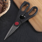 Ножницы кухонные Доляна «Кантри», 20 см, с орехоколом, цвет чёрный - Фото 5