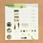 Высечки ацетатные для cкрапбукинга с фольгированием «На рыбалку», 39 шт - фото 24649163