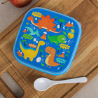 Ланч - бокс квадратный с секциями и ложкой «Динозавр», 400 мл - Фото 3