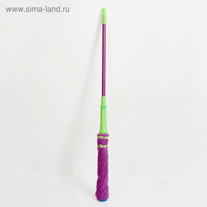 Швабра с отжимом Доляна, насадка из микрофибра 80 гр, телескопическая ручка 71-106 см, цвет МИКС - Фото 1