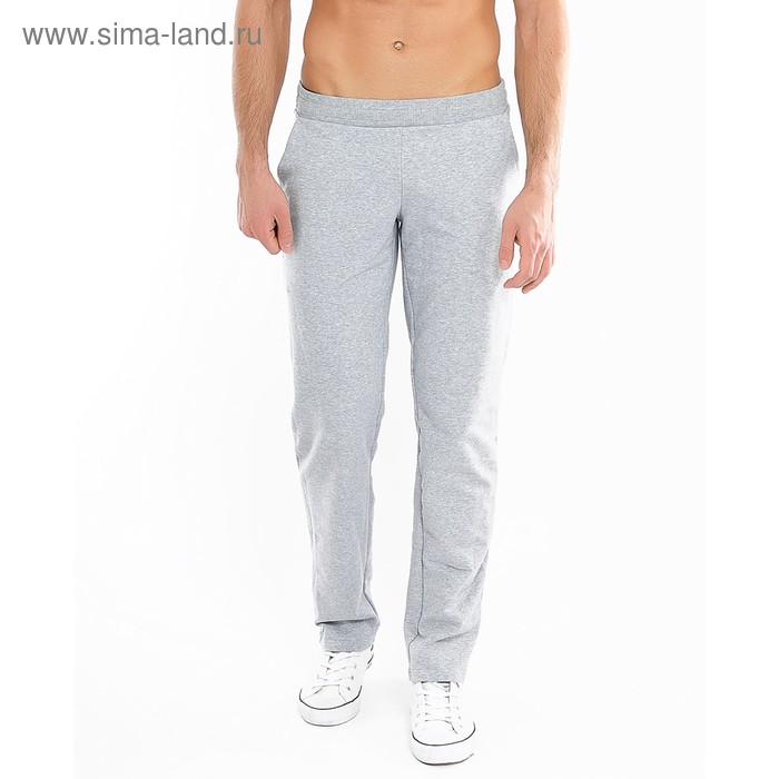 Брюки мужские, цвет серый меланж, размер 52 (XL) - Фото 1