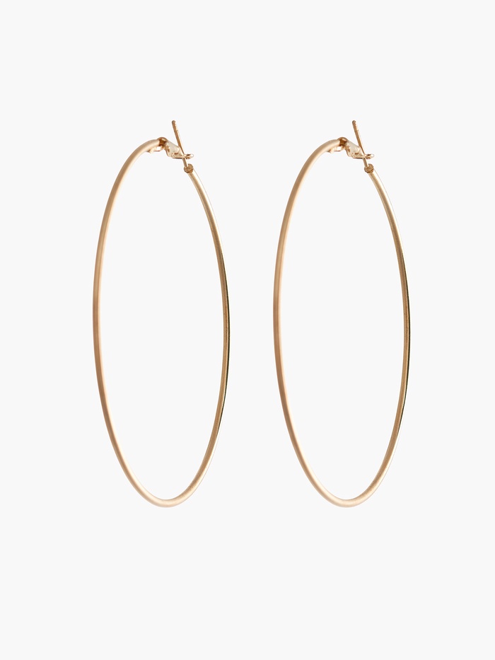 Серьги кольца QF «Классика», d=7 см, цвет золото - Фото 1