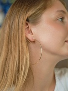 Серьги кольца QF «Классика», d=7 см, цвет золото - Фото 6