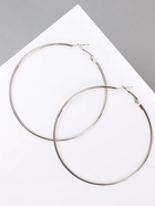 Серьги кольца QF «Классика», d=7 см, цвет серебро - Фото 6