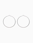 Серьги кольца QF «Классика», d=8 см, цвет серебро - Фото 3