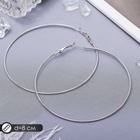 Серьги кольца QF «Классика», d=8 см, цвет серебро - Фото 7