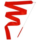 Лента для художественной гимнастики с палочкой Grace Dance, 4 м, цвет красный - Фото 3