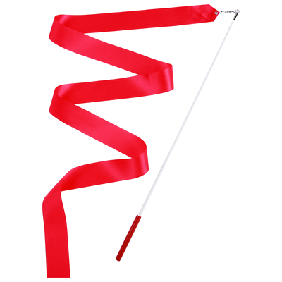 Лента гимнастическая с палочкой, 6 м, цвет фуксия