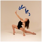 Лента для художественной гимнастики с палочкой Grace Dance, 4 м, цвет синий - Фото 7