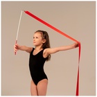 Лента для художественной гимнастики с палочкой Grace Dance, 4 м, цвет фуксия - Фото 4