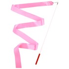 Лента для художественной гимнастики с палочкой Grace Dance, 6 м, цвет розовый - Фото 3