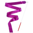Лента для художественной гимнастики с палочкой Grace Dance, 4 м, цвет фиолетовый - Фото 3